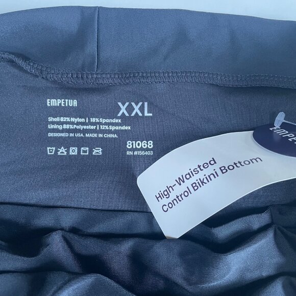 Shapermint Empetua High-Waisted Control Bikini Bottom Black Sz XXL  81068 - Picture 6 of 6